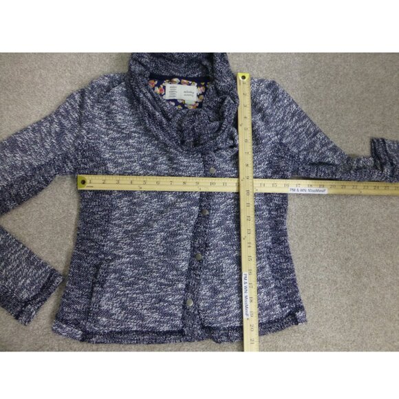 Saturday/Sunday Anthropologie Knit Moto Button-Up Sweater (Size S) - Picture 7 of 10